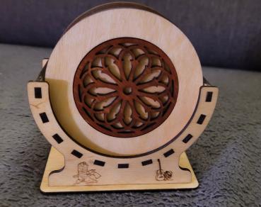 5 Untersetzer für Tassen & Gläser inkl. Ständer